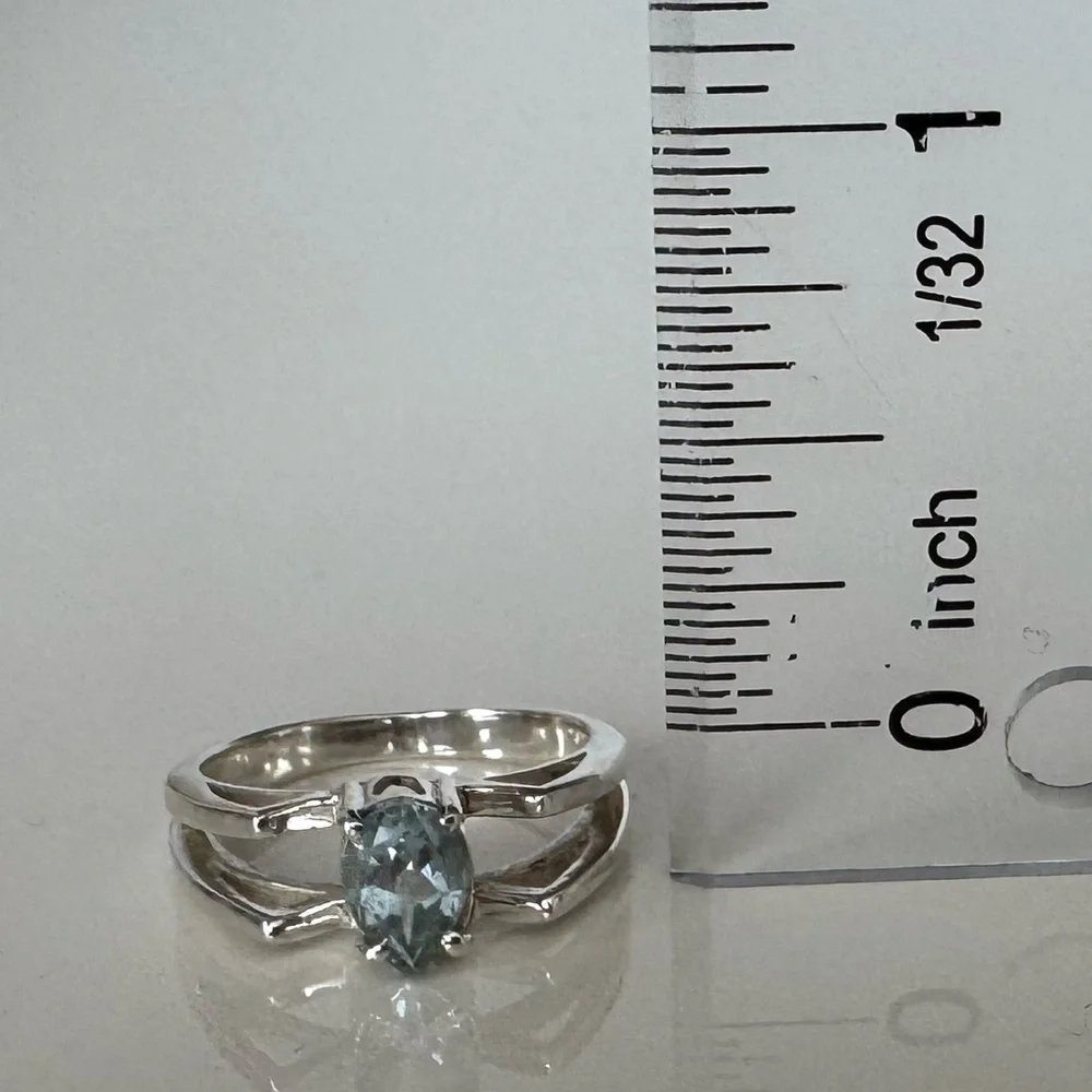 NWOT Sundance Winter Walk Ring, Sky Blue Topaz, Sterling Silver